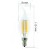 12V E12 3W Flametip LED Filament Bulb-ABB