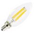 E12 4W LED Filament Clear Torpedo Bulb-CEA