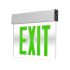 Double Face Mirror Glass LED Exit Sign w/ Battery Back up-POR