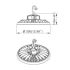 150/200/240W Tri-Watt Tri-Color UFO High Bay Light-RL