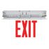 Recessed Edge Lit Glass Exit Sign w/ Battery Back up