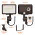 15W Tri-Color Knuckle Mount LED Flood Light w/ Integrated Photocell-ENV