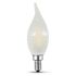 3.3W Frosted Flame Tip Candelabra 2 Pack 2700K-FT