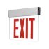 Single Face Clear Glass LED Exit Sign w/ Battery Back up-POR