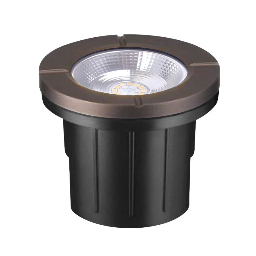 Solid Brass In-Ground Ribbed Lens Well Light-ENV