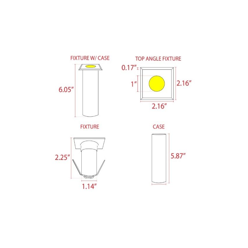 3W 12V Square Stainless Steel Well Light-ABB