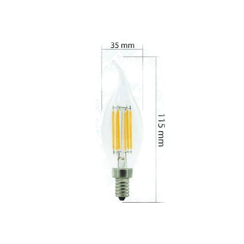 12V E12 3W Flametip LED Filament Bulb-ABB