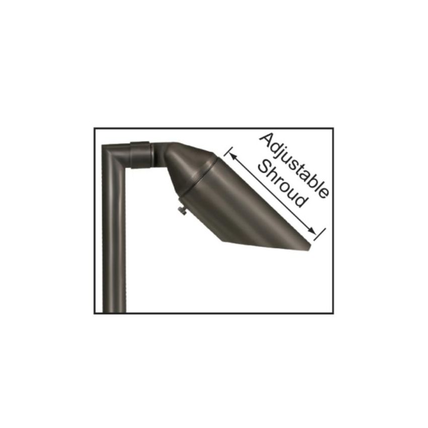 Big Adjustable Head and Shroud Path Light 732B-CL