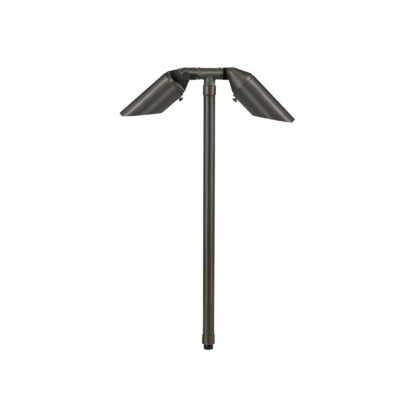 Big Adjustable 2 Head and Shroud Path Light 732B-T-CL