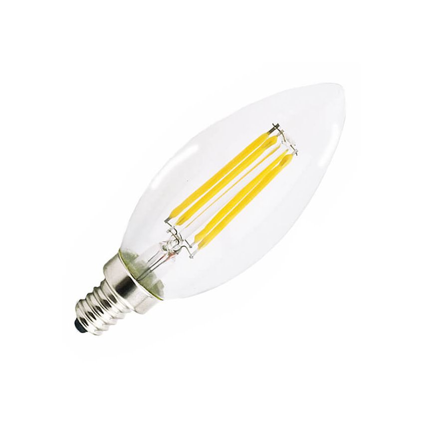 E12 4W LED Filament Clear Torpedo Bulb-CEA