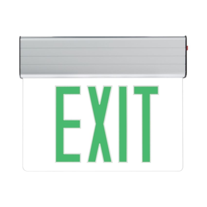 Single Face Edge Lit LED Exit Sign w/ Battery Back up