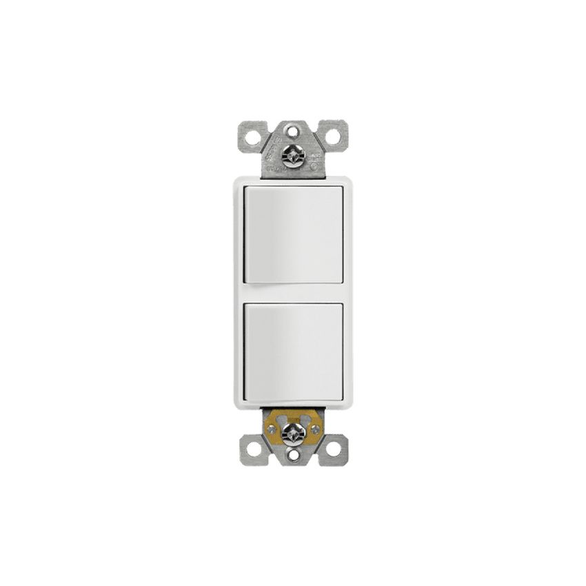 15A 2 Single Pole Decorator Stack Switch-EN