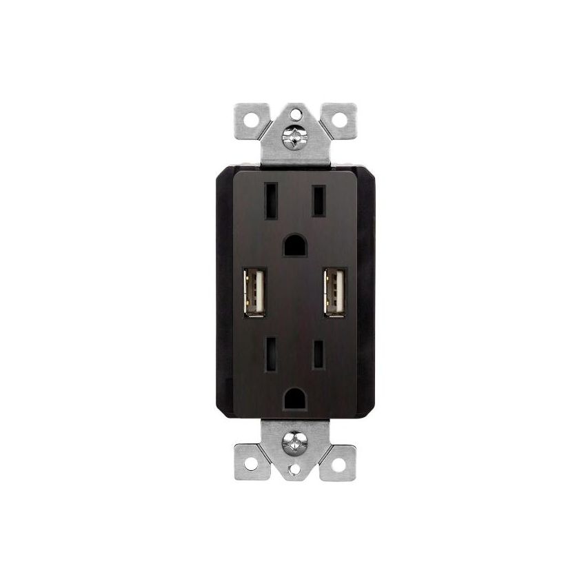 Receptacle w/ USB Charger-EN