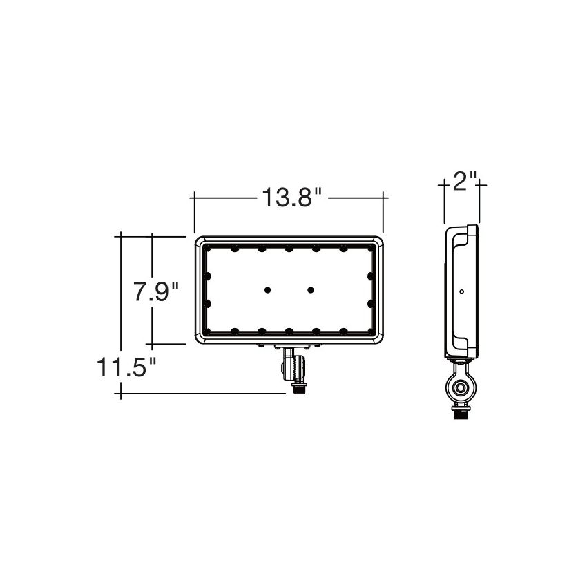 100/120/150W Tri-Power Tri-Color Knuckle Mount LED Flood Light w/ Photocell-ENV