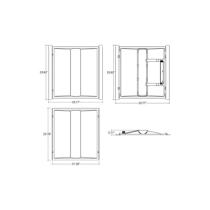 2 x 2 5-Color 5-Power LED Troffer-ENV