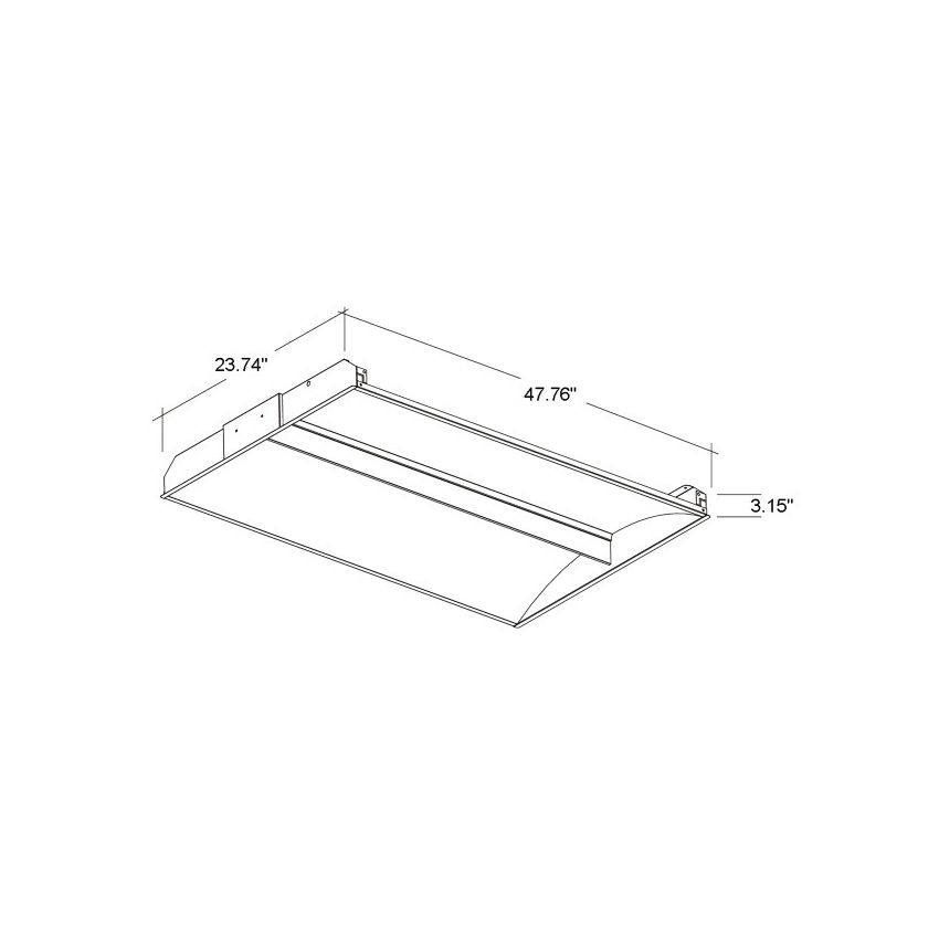 2x4 4-Color 3-Power Center Basket LED Troffer-ENV