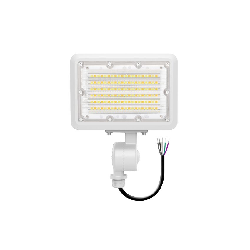 30W Tri-Color Knuckle Mount LED Flood Light w/ Integrated Photocell-ENV