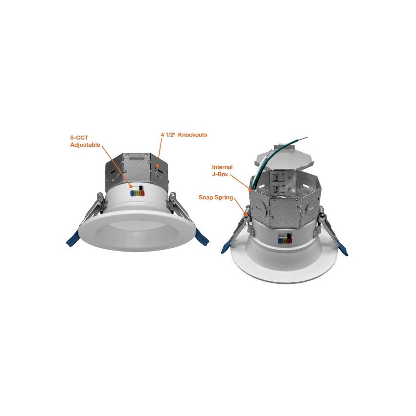 4” 11W 5-Color J-Box Down Light-ENV