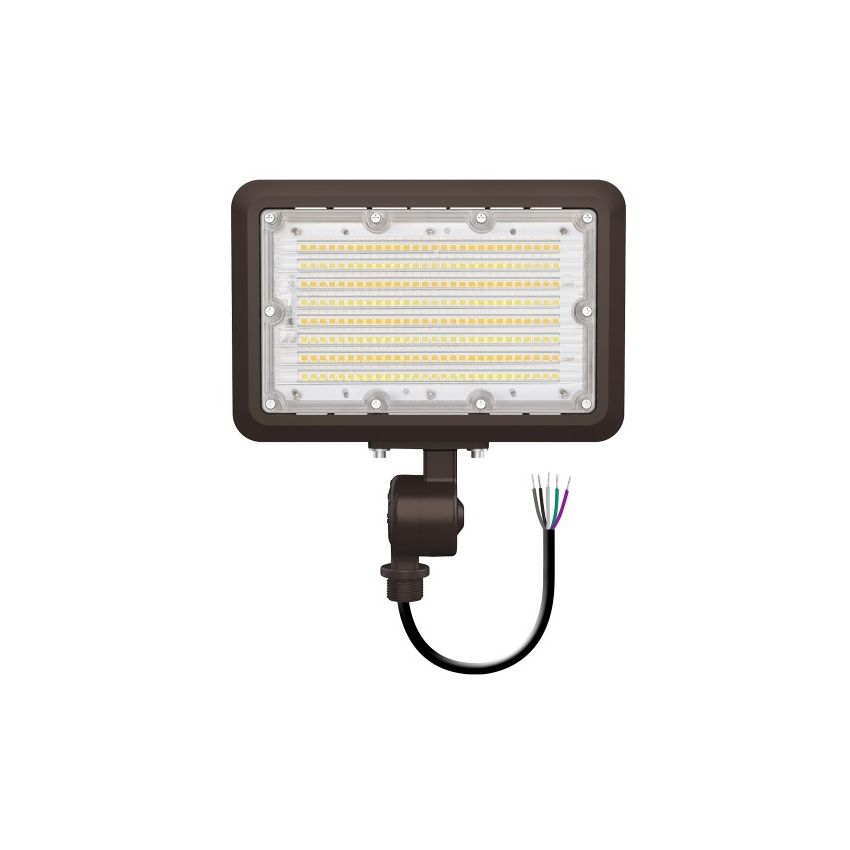 40/50/60W Tri-Power Tri-Color Knuckle Mount LED Flood Light w/ Photocell-ENV