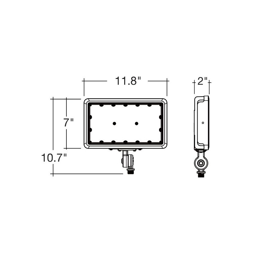 60/80/100W Tri-Power Tri-Color Knuckle Mount LED Flood Light w/ Photocell-ENV