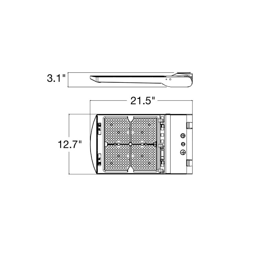 330W-450W Multi-Power Tri-Color Rotatable Lens Area LED Light-ENV