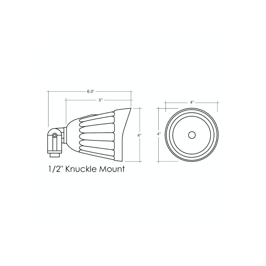 25W Tri-Color Knuckle Mount Bullet LED Flood Light-ENV