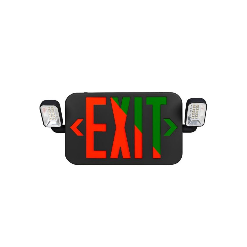 Red/Green Two Color Combo Emergency LED Exit Sign-ENV