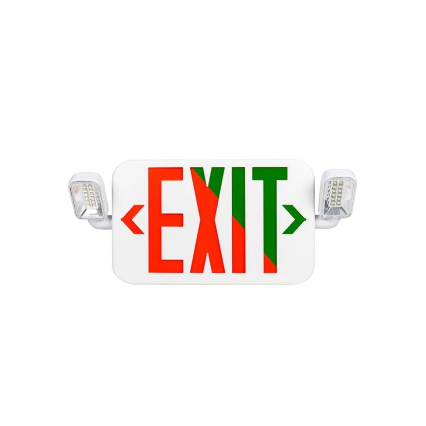 Red/Green Two Color Combo Emergency LED Exit Sign-ENV