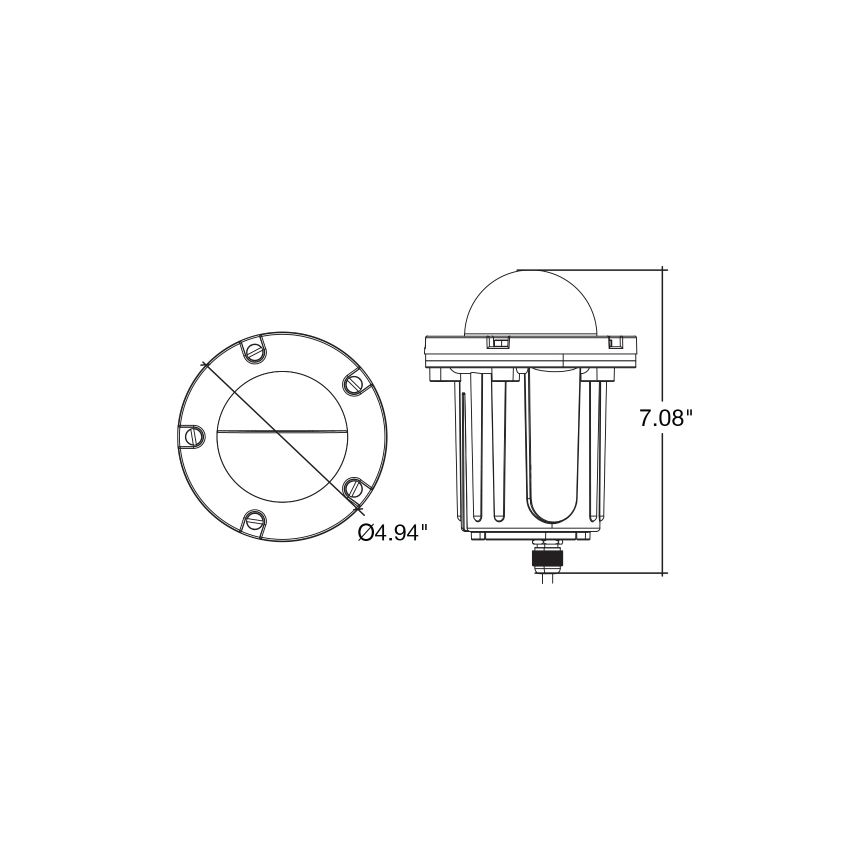 Solid Brass In-Ground Half Moon Lens Well Light-ENV