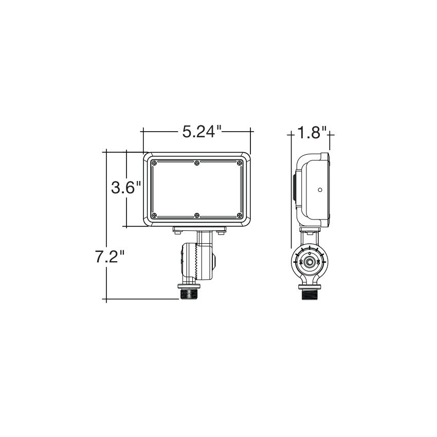 15W Tri-Color Knuckle Mount LED Flood Light w/ Integrated Photocell-ENV