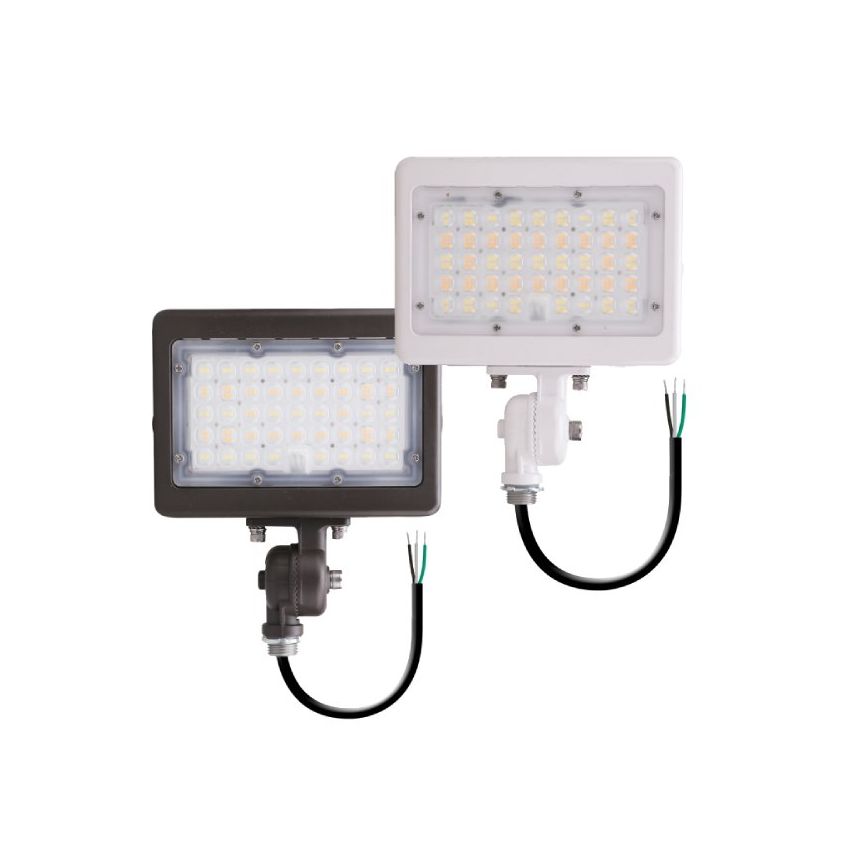 15W/30W Dual-Power Tri-Color Knuckle Mount LED Flood Light w/ Photocell-ENV