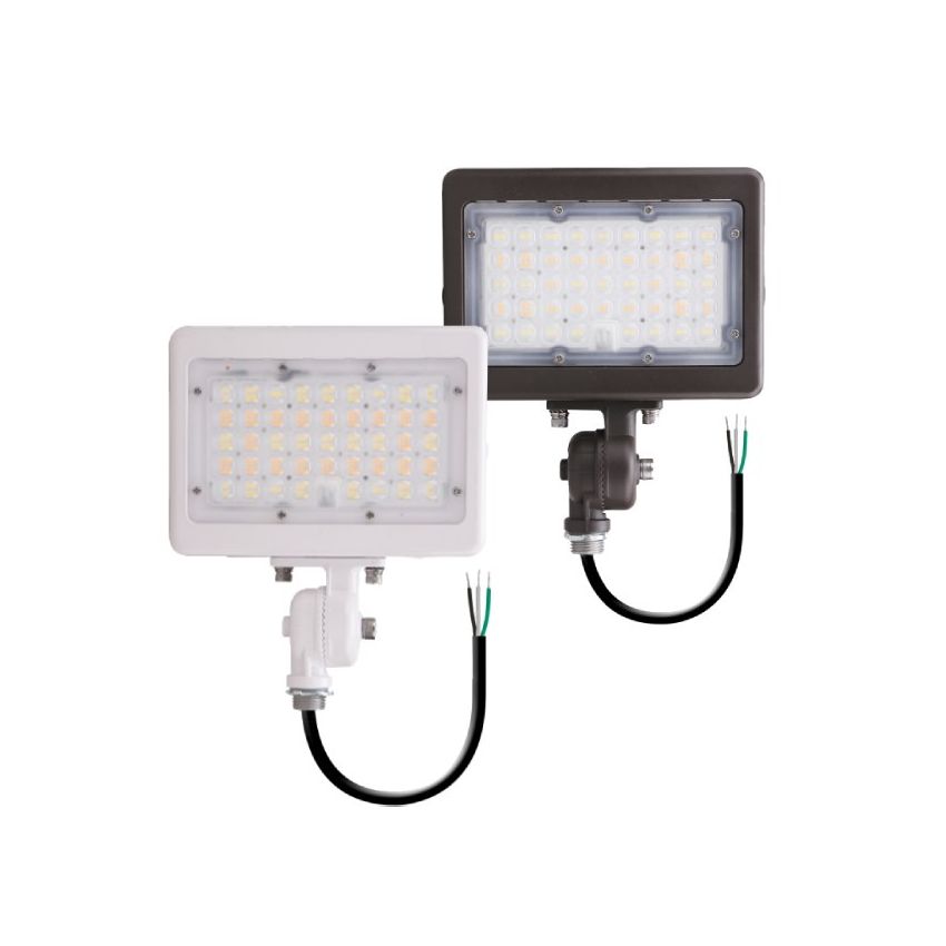 35W/50W Dual-Power Tri-Color Knuckle Mount LED Flood Light w/ Photocell-ENV