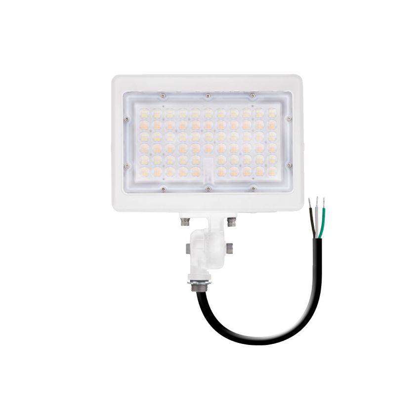 60/70/80W Tri-Power Tri-Color Knuckle Mount LED Flood Light w/ Photocell-ENV