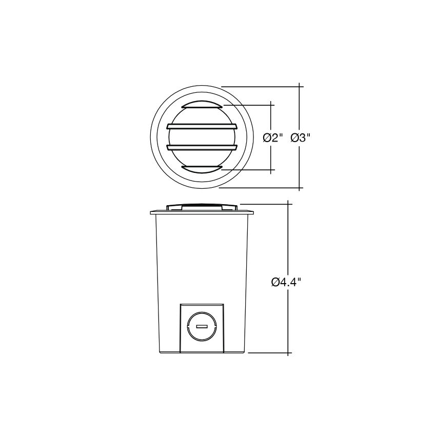 9W 12-24V Small Ribbed 5CCT Well Light-ENV
