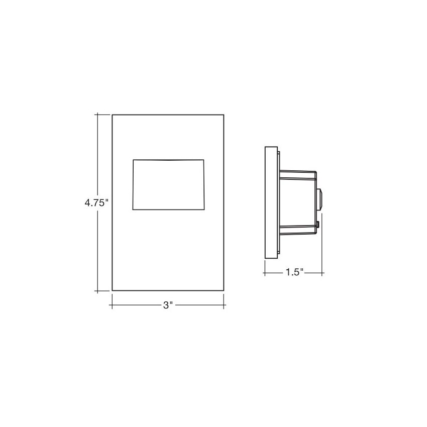 120V 3W Integrated LED Vertical Arch Step Light-ENV