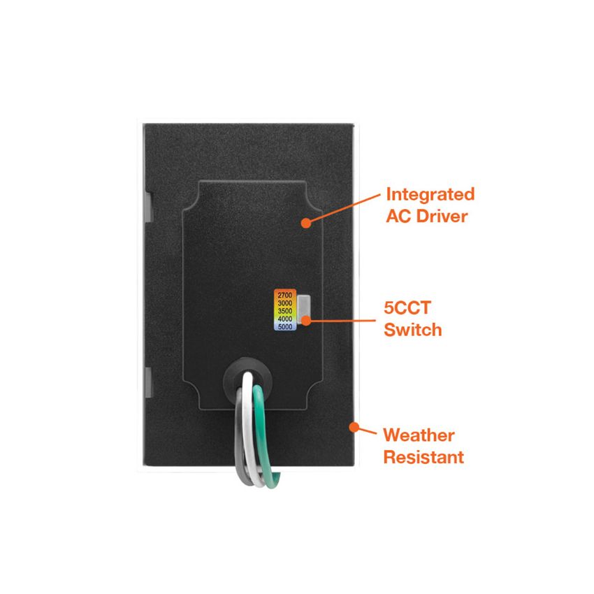 120V 3W Integrated LED Vertical Arch Step Light-ENV