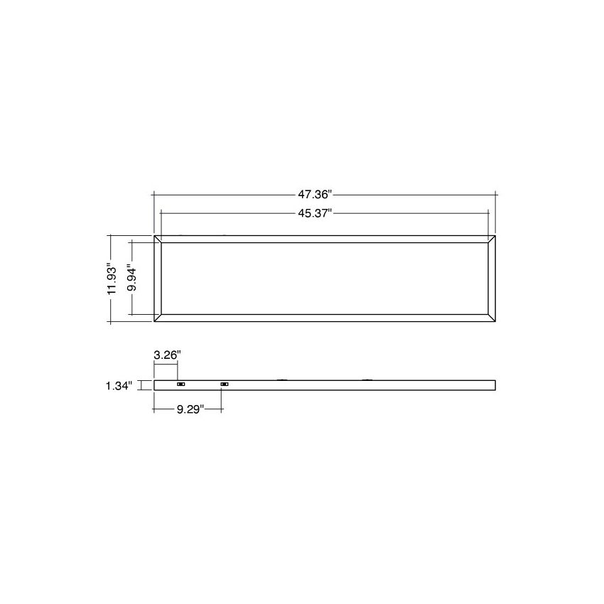 20/30/40W 1X4 Multi-Color Surface Mount Fixture-ENV