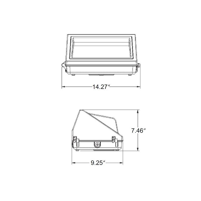 40W-120W Tri-Color Traditional Non-Cutoff LED Wall Pack w/ Photocell-ENV