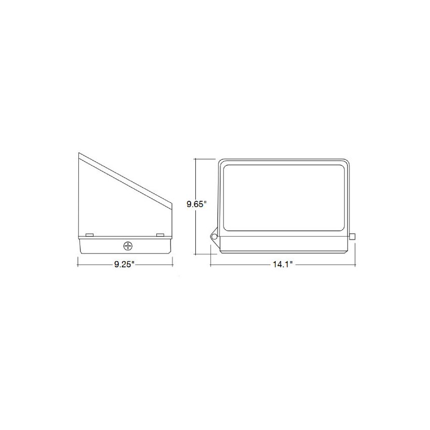 30W-150W Tri-Color Cutoff LED Wall Pack w/ Photocell-ENV