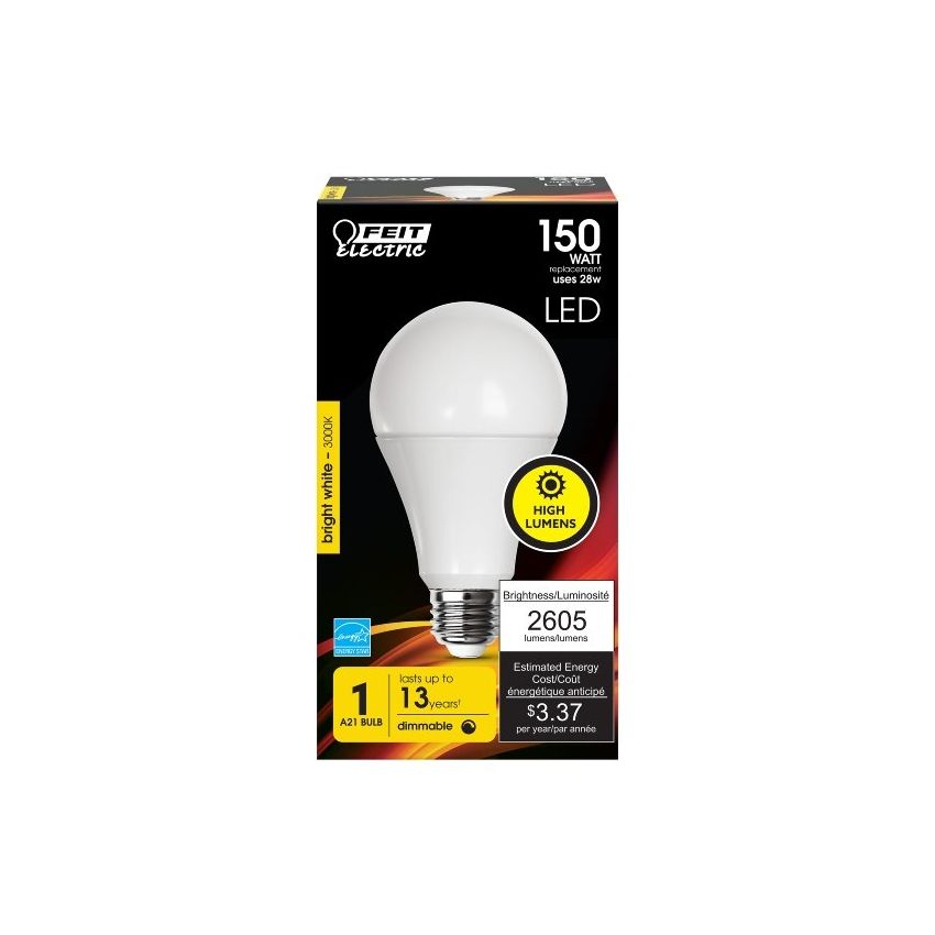 A21 28W LED Bulb 3000K-FT