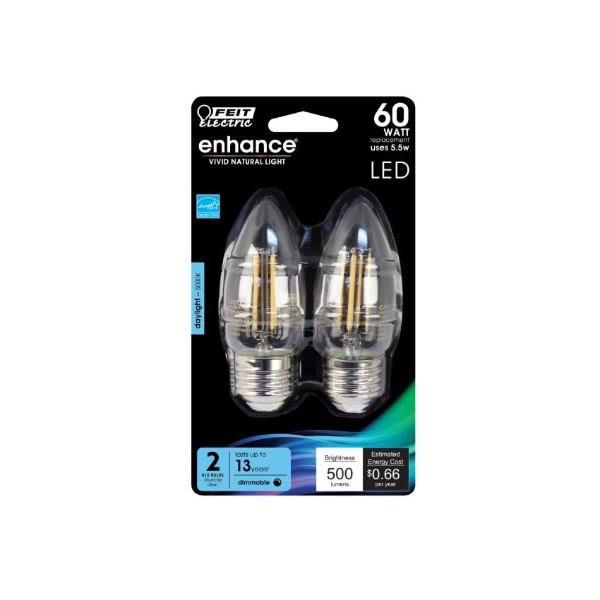 5.5W Torpedo E26 2 Pack 5000K-FT