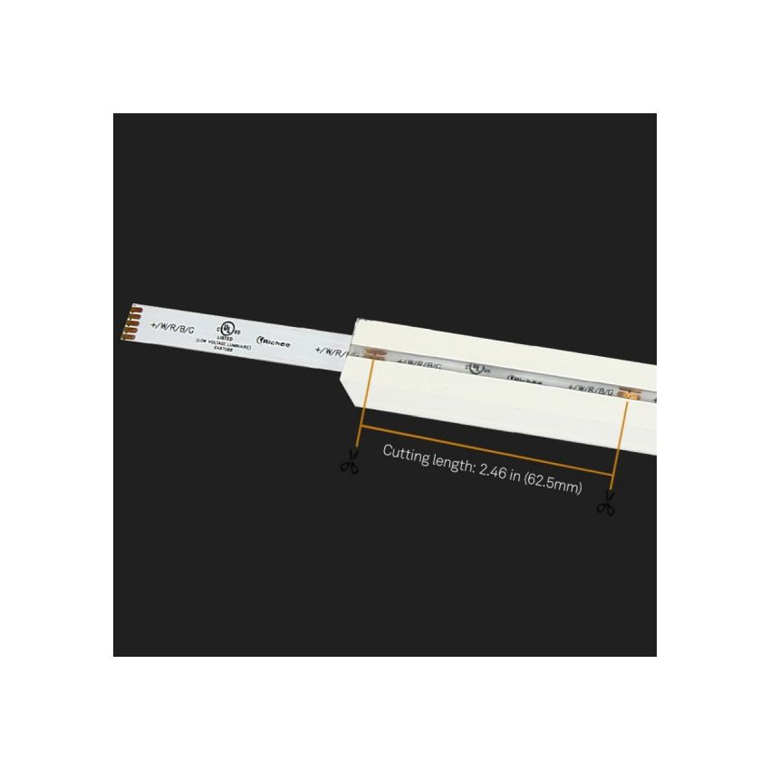 4.4W/ft RGBW Neon Square LED Strip 49.2'-RCH