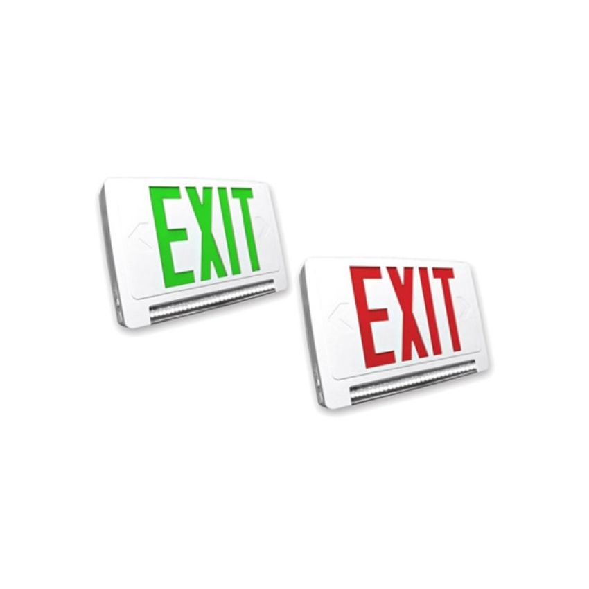 Light Pipe Combo LED Exit Sign w/ Battery Back up