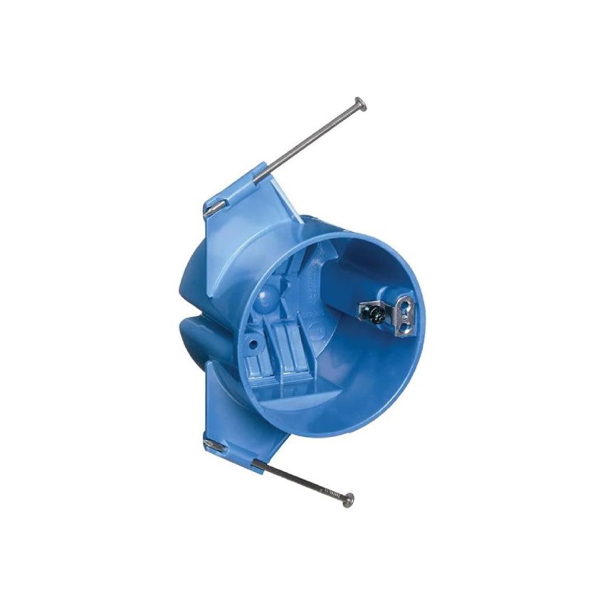 60pcs 4/O Blue Plastic Round New Construction Nail On Box W/ Grounding