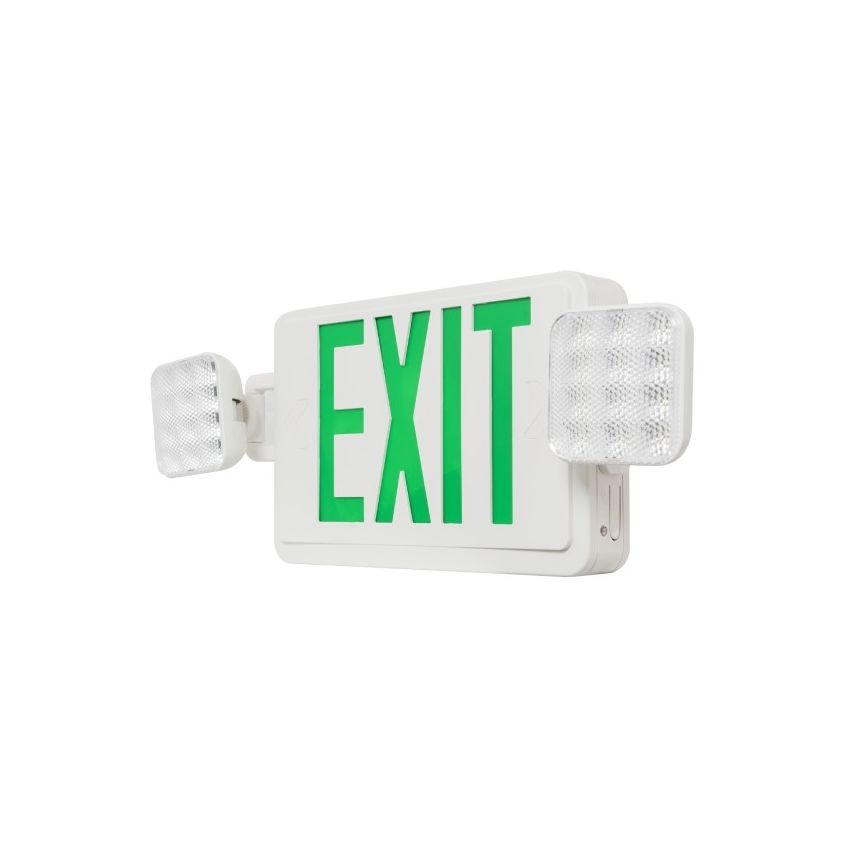 LED Exit Sign Bug Eye Combo w/ Battery Back Up