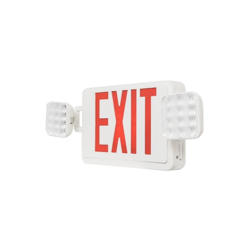 LED Exit Sign Bug Eye Combo w/ Battery Back Up