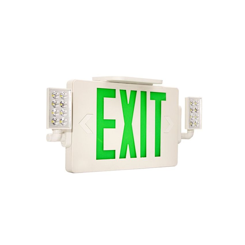 Super Slim Exit Sign Combo w/ Battery Back Up