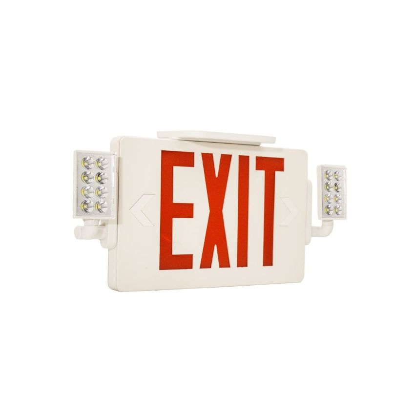 Super Slim Exit Sign Combo w/ Battery Back Up